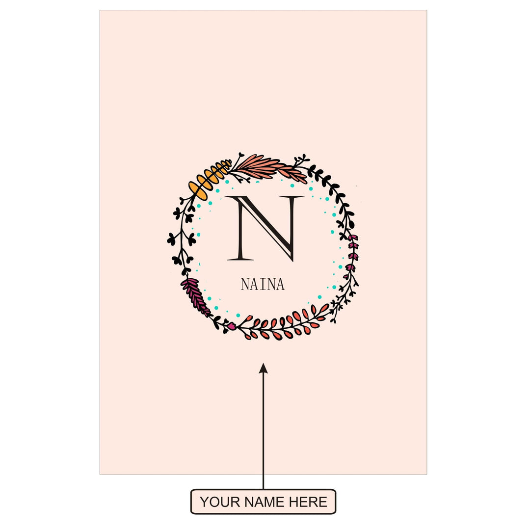 Gifts of Love Notebook Personalised Initial N Laila