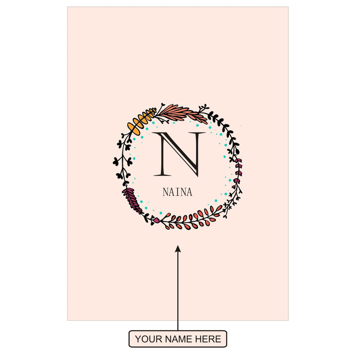 Gifts of Love Notebook Personalised Initial N Laila