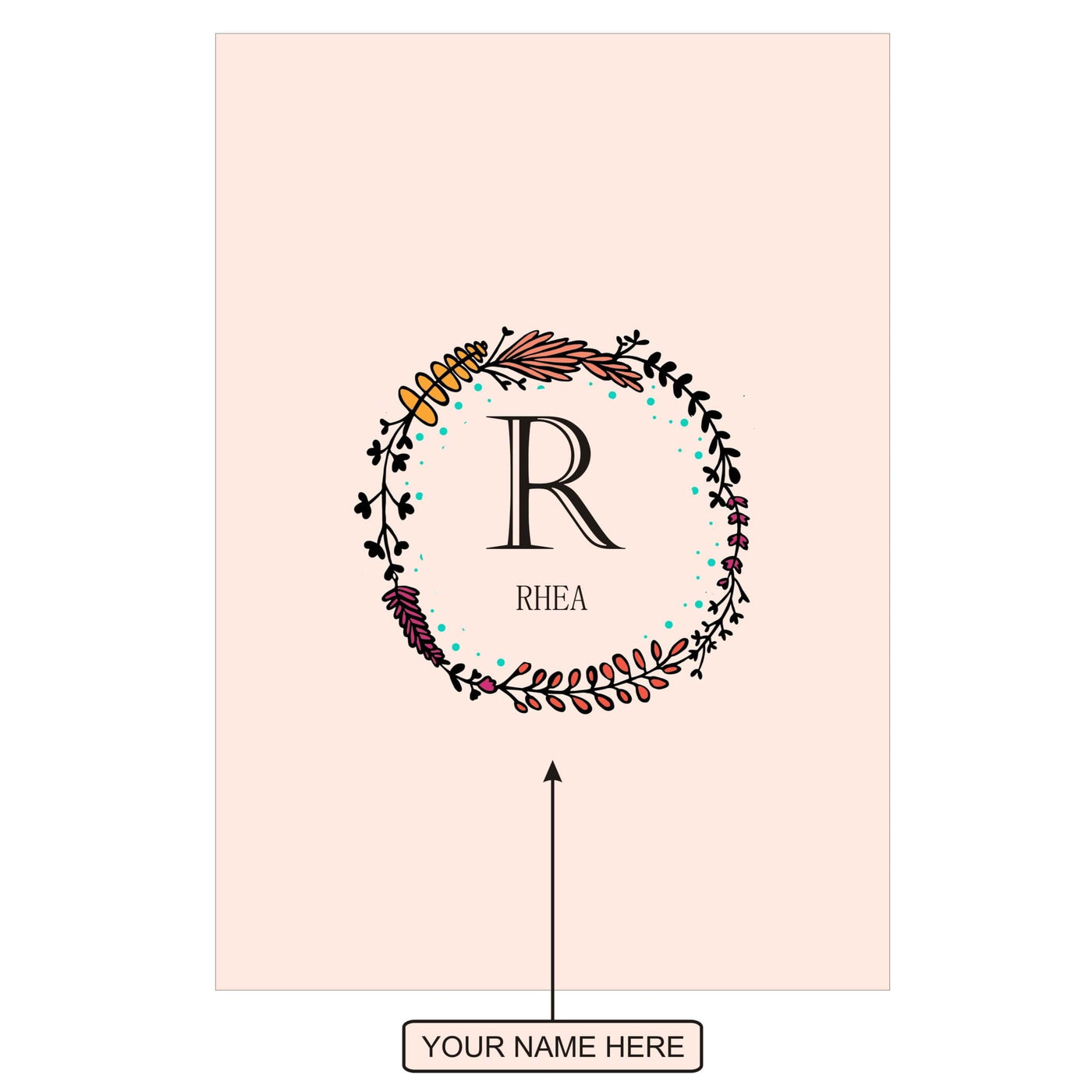 Gifts of Love Notebook Personalised Initial R Laila