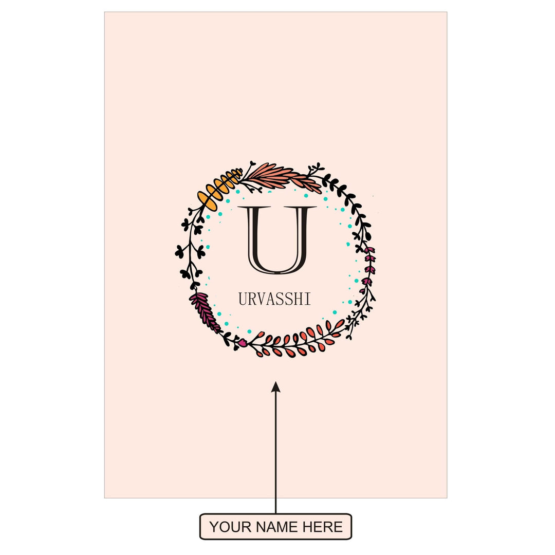 Gifts of Love Notebook Personalised Initial U Laila