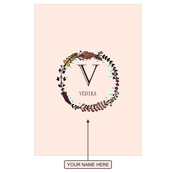 Gifts of Love Notebook Personalised Initial V Laila
