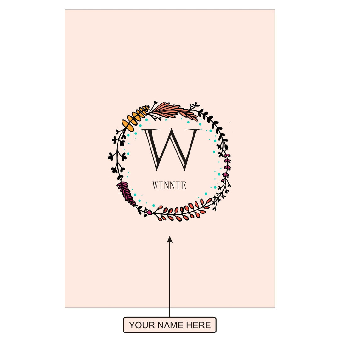 Gifts of Love Notebook Personalised Initial W Laila