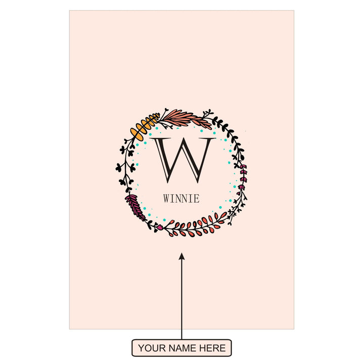 Gifts of Love Notebook Personalised Initial W Laila