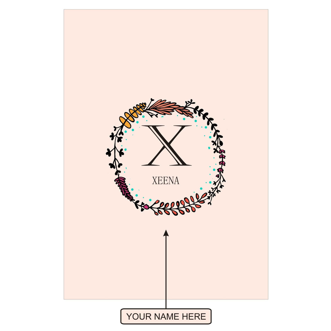 Gifts of Love Notebook Personalised Initial X Laila