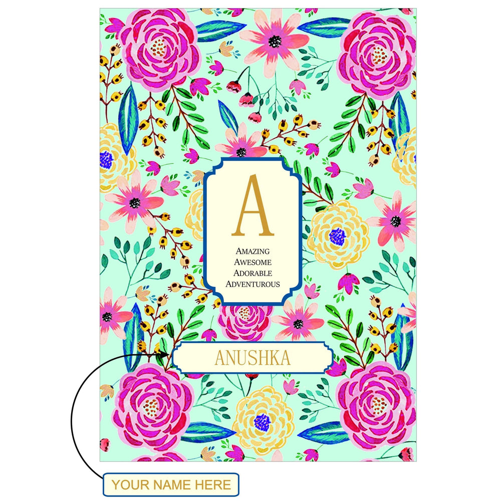 Gifts of Love Personalised Alphabet - Initial Notebook with your name on the cover