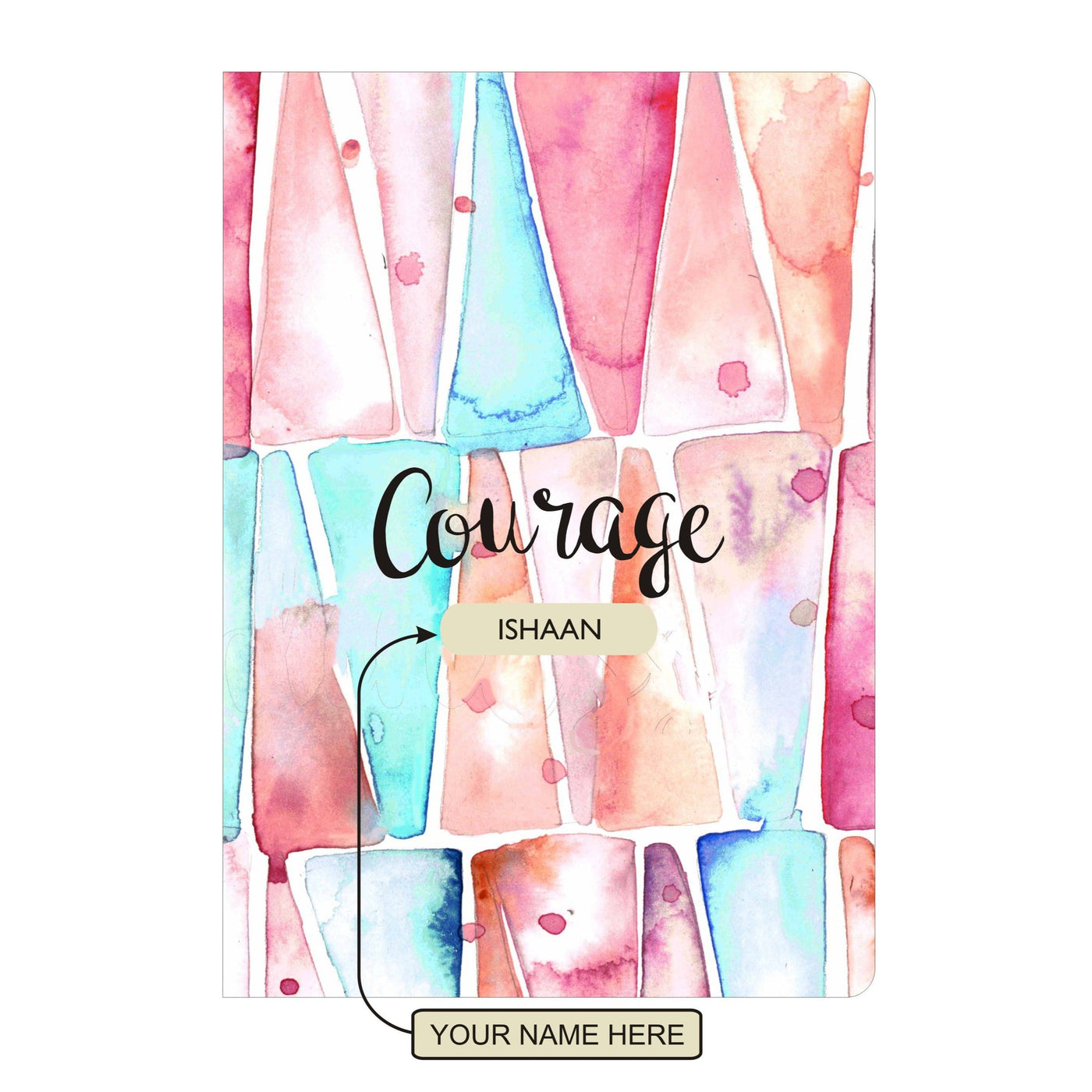 Gifts of Love Personalised Soft Cover Notebook A5 - Courage