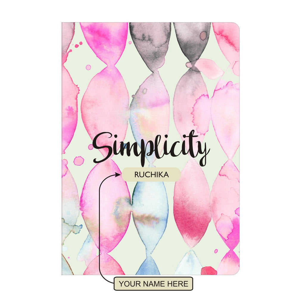 Gifts of Love Personalised Soft Cover Notebook A5 - Simplicity