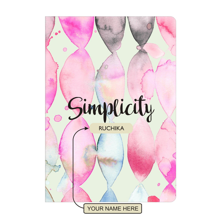 Gifts of Love Personalised Soft Cover Notebook A5 - Simplicity