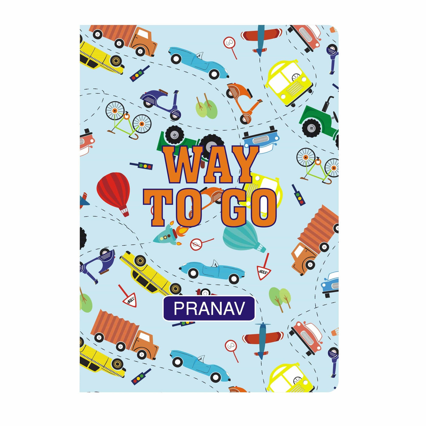 Personalised Soft Cover Notebook A5 - Vroom