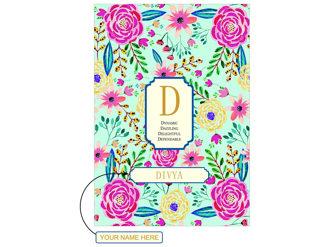 Gifts of Love Personalised Alphabet - Initial Notebook with your name on the cover