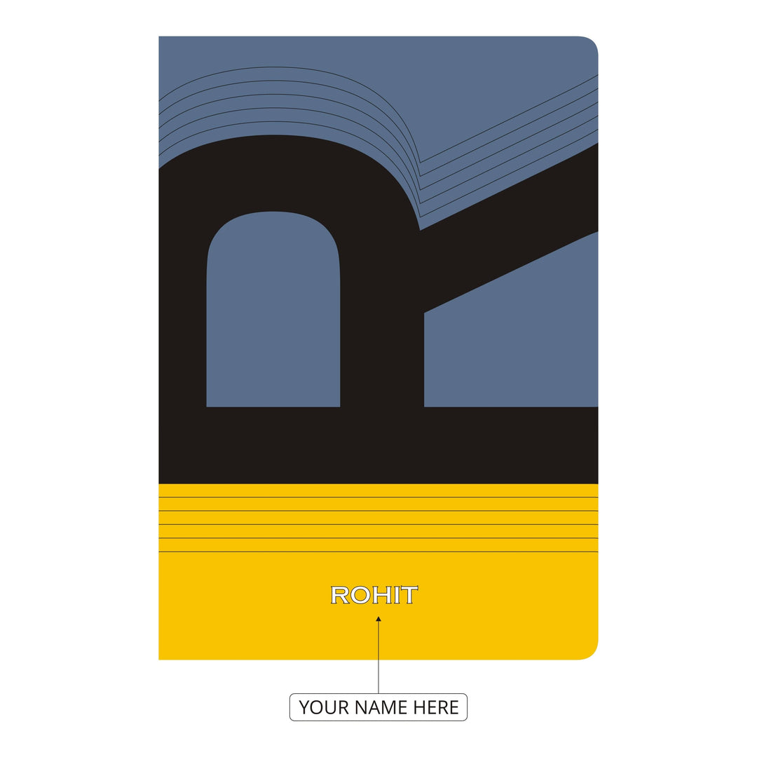 Monaco Personalised Alphabet Initial A-Z Notebook