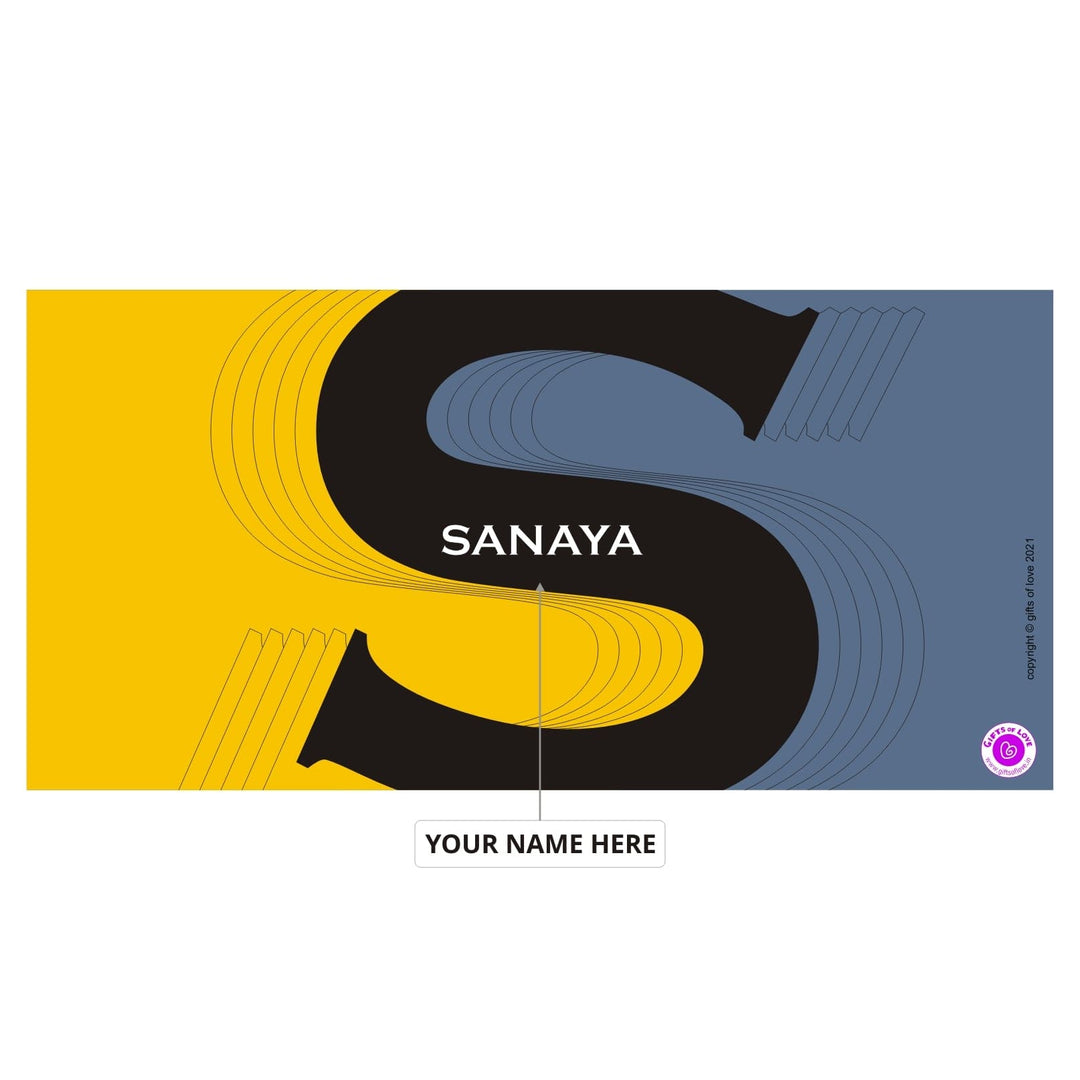 Monaco Personalised Initial Coffee Mug