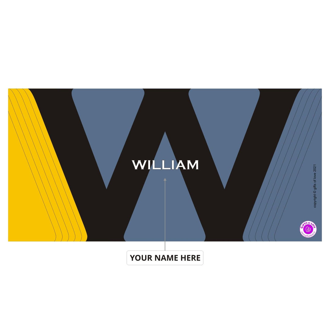 Monaco Personalised Initial Coffee Mug