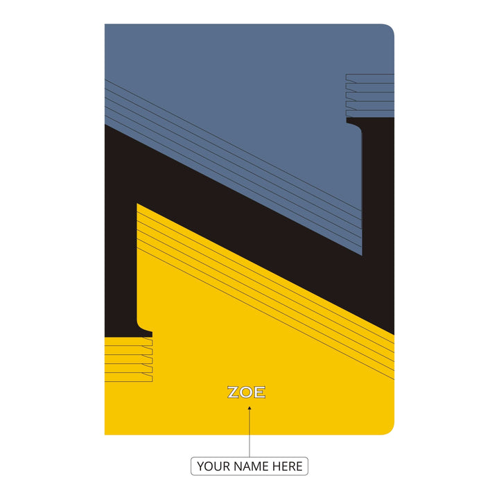Monaco Personalised Alphabet Initial A-Z Notebook
