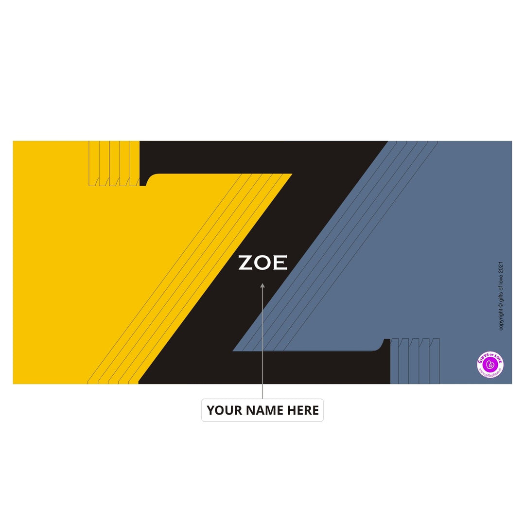 Monaco Personalised Initial Coffee Mug