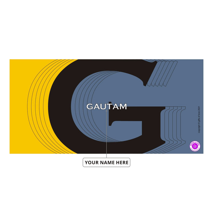 Monaco Personalised Initial Coffee Mug