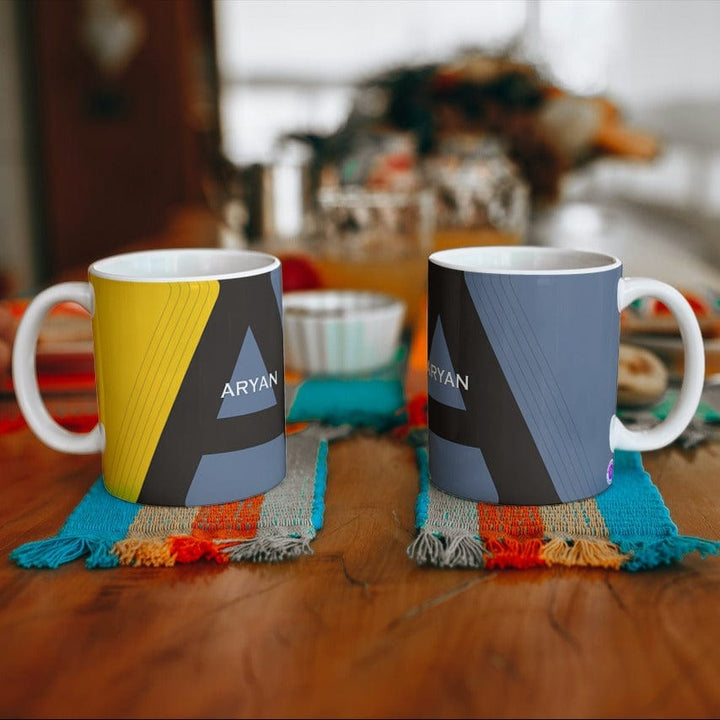 Monaco Personalised Initial Coffee Mug